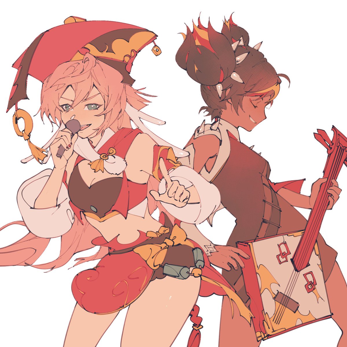 she’s a rapper she’s a rockstarrr #genshinimpact  #原神 #yanfei #xinyan