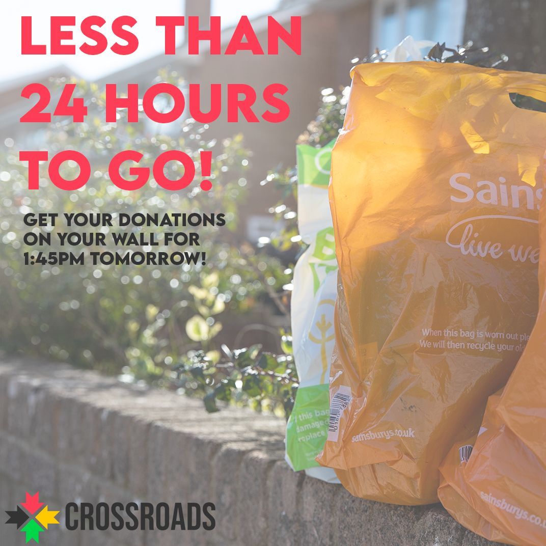 There's still time to get your donations ready for tomorrow's food drive!!
Our volunteers will be collecting donations in Rumney between 2pm and 3pm so we recommend putting your bags outside for 1:45pm so that your donation isn't missed.
Thank you in advance for your generosity!