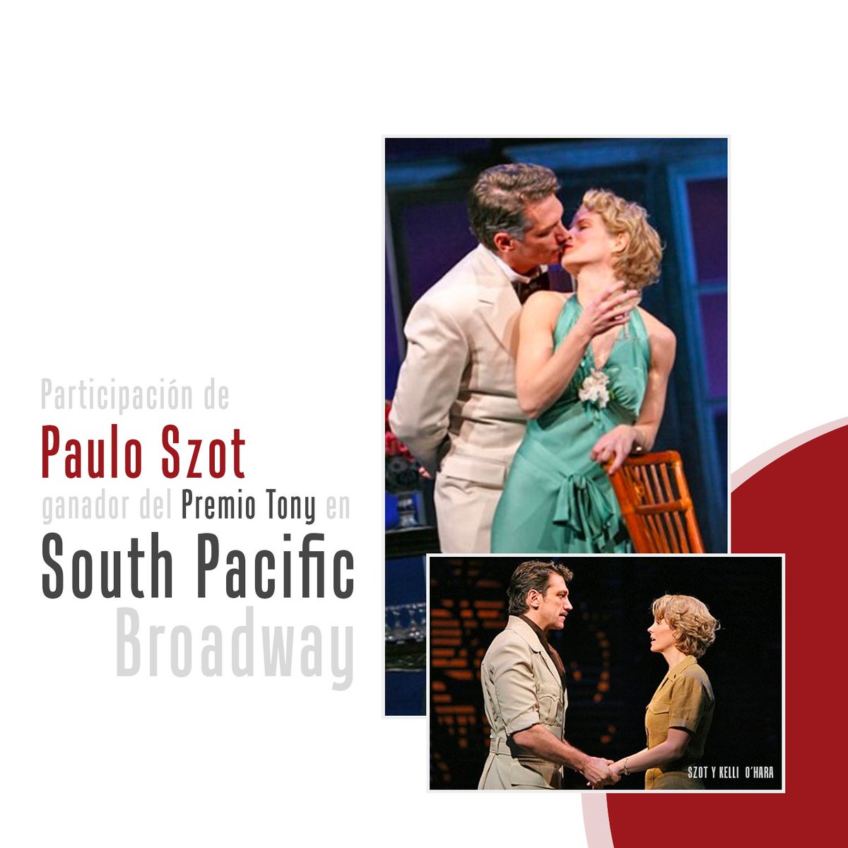 Un "throwback" del versatil cantante y actor, Pablo Szot, recipiente del Premio Tony en el 2008 por su participación en el música de Broadway "South Pacific", junto con Kelli O’Hara.

#CulturArtePR #ConciertoEnVivo #LiveConcert #Broadway #Music #PauloSzot #PuertoRico