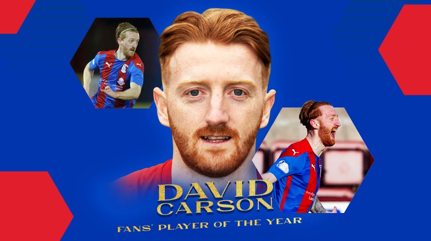 👏🏆 Congratulations to <a href="/DaveyCarson8/">David Carson</a> who is the 2020/21 ICTFC Supporters’ Player of the Year!