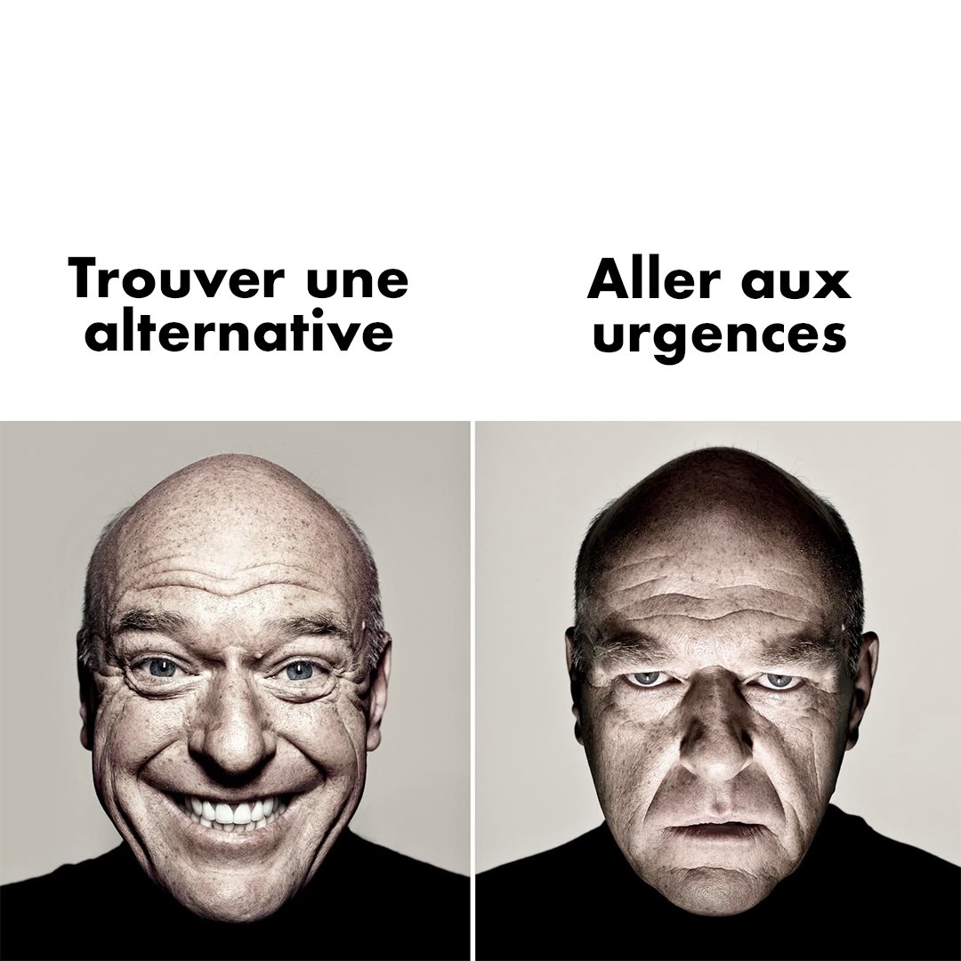 Comme Hank Schrader, ayez le sourire en trouvant des alternatives aux urgences avec #alturgences.