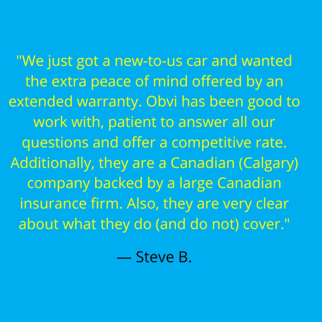 Extended warranty can be complicated, but it doesn't have to be! Obvi is proud to offer straightforward, easy-to-understand coverage and unbeatable customer service. Thank you for the review, Steve!