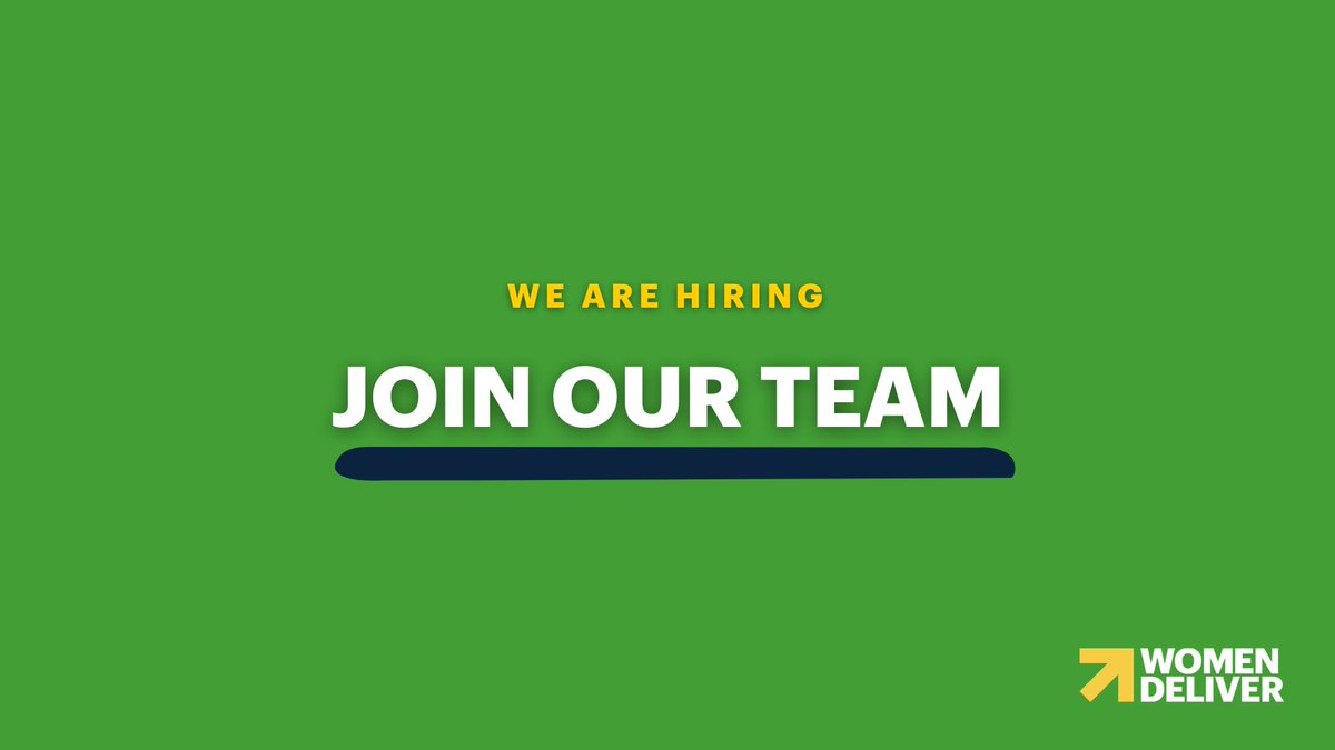 Are you an advocate for young people’s participation in the global conversation on #GenderEquality and #SRHR? Then this job opportunity is for you!   

Apply to support <a href="/WomenDeliver/">Women Deliver</a>'s Youth Engagement Team and help us fill this role: bit.ly/3gGq2rg