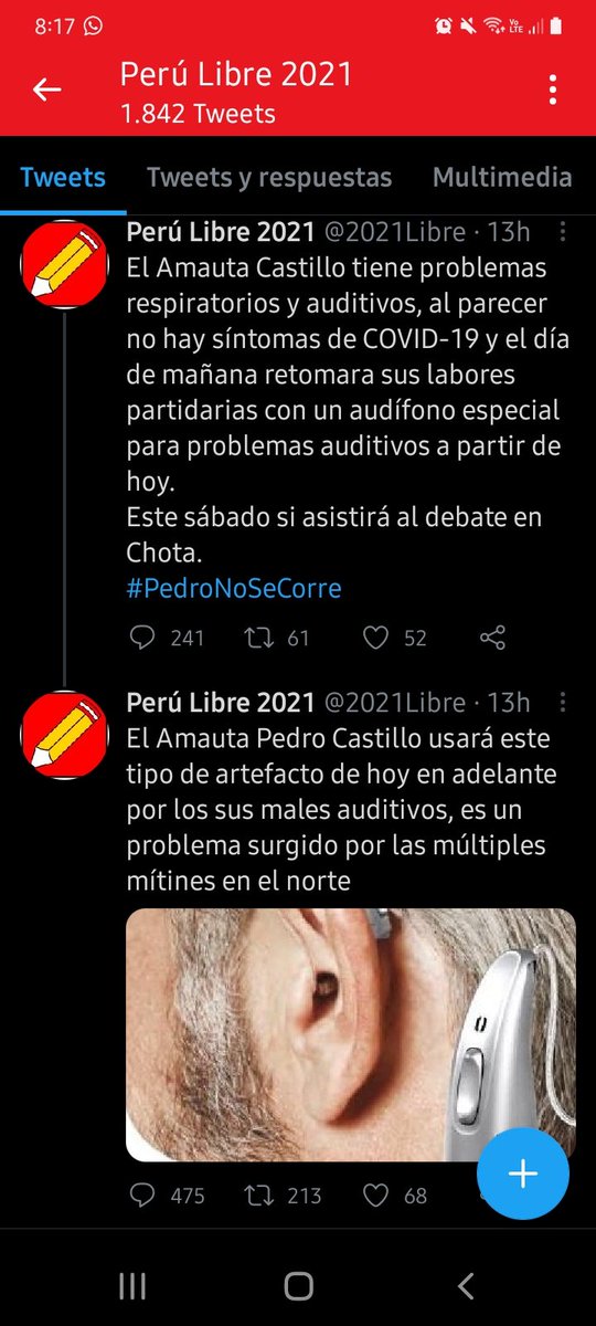 KatiaPalmaM's tweet photo. Me levanto hoy con este tweet!!!!!!!! Esto es verdad o mentira? Esta es la pagina que siguen muchos periodistas! ESPEREMOS QUE NO SEA VERDAD! Que vergüenza me daría esto. Ahora creo que sea UN TITERE DEL COMUNISMO!
ATENCIÓN PERÚ NO TE DEJES ENGAÑAR NI MANIPULAR! https://t.co/j7xGs7kodX