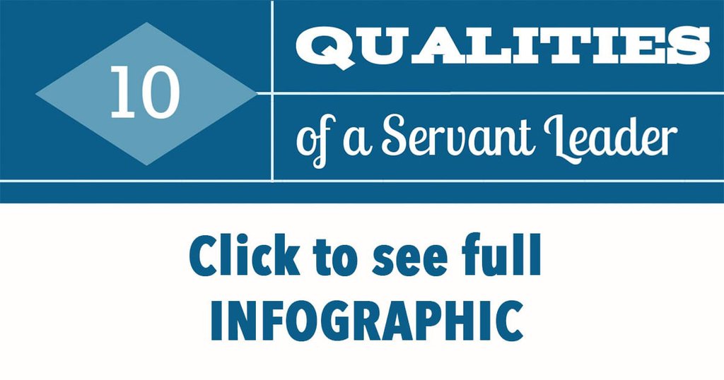 10 Qualities of a Servant Leader {Infographic}: bit.ly/2mtpQ0U

#companyculture #motivation #keynotespeaker #Leadership #Servantleadership