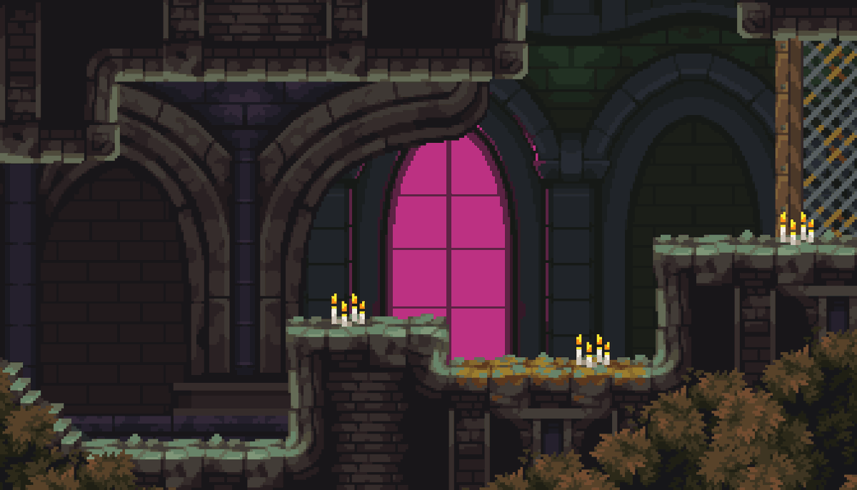 Anokolisa's tweet photo. one of the #16x16 #pixelart #environments that I was most pleased to do, Strange Temple https://t.co/IMBKOr2n82