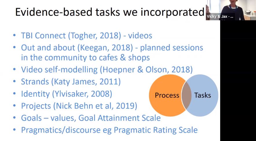 #CCDSYMP21 Brilliant discussion of group process by Vicky Lack &amp; Jax McIntosh. Shifting from top-down to bottom up, following the group members' lead, goal-plan-do-review. Nice framework for group tasks as well.