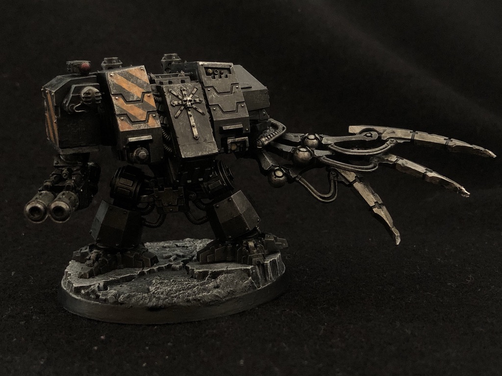 Asteroidea19's tweet image. Revered ancient, Stasanor of Lochos.

While some traitor legions consider entombment in a 'Helbrute' as a fate worse than death, to a true Iron Warrior there can be no higher exaltation than this ultimate fusion of flesh and machine.

#WarhammerCommunity #ironwarriors #warmongers