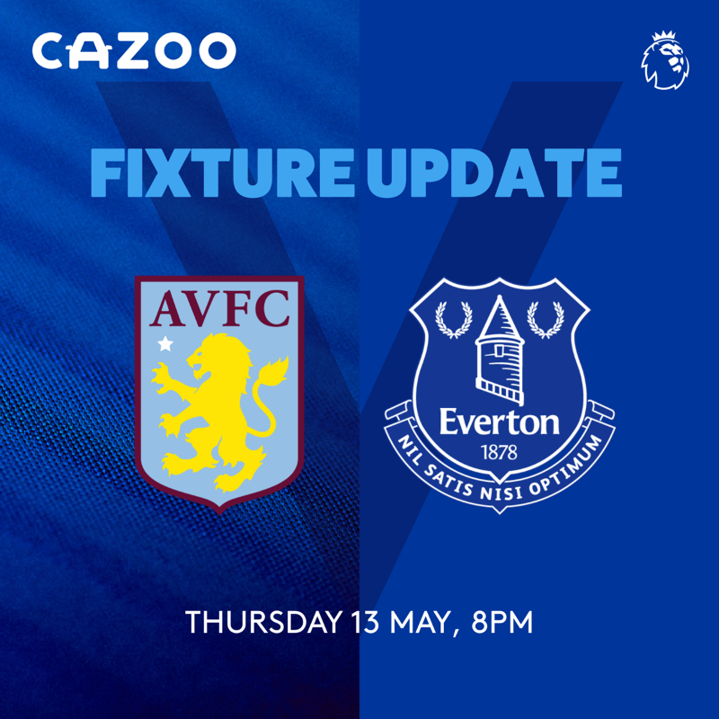 Everton's tweet photo. 📆 Villa (A) confirmed
📆 Sheff Utd (H) moved
📆 Wolves (H) update for potential return of fans