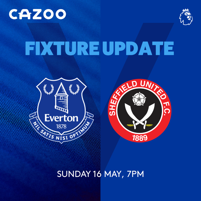 Everton's tweet photo. 📆 Villa (A) confirmed
📆 Sheff Utd (H) moved
📆 Wolves (H) update for potential return of fans