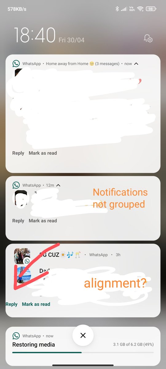 keithpaul00's tweet photo. @RedmiSupportIN List of bugs on my new redmi note 10
1.Floating windows don't work
2.3 finger gesture for screenshot does not work 
3.Picture in picture does not work with full screen gesture, I have to use quick ball to use pip.
4.Notifications have so many bugs.
MIUI 12.0.10 https://t.co/LaodbRzXIc