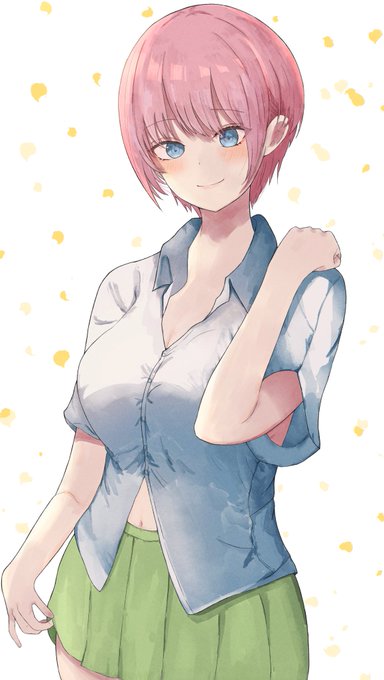 ねこふーど🐈さんがTwitterに投稿した中野一花(五等分の花嫁)のイラスト。