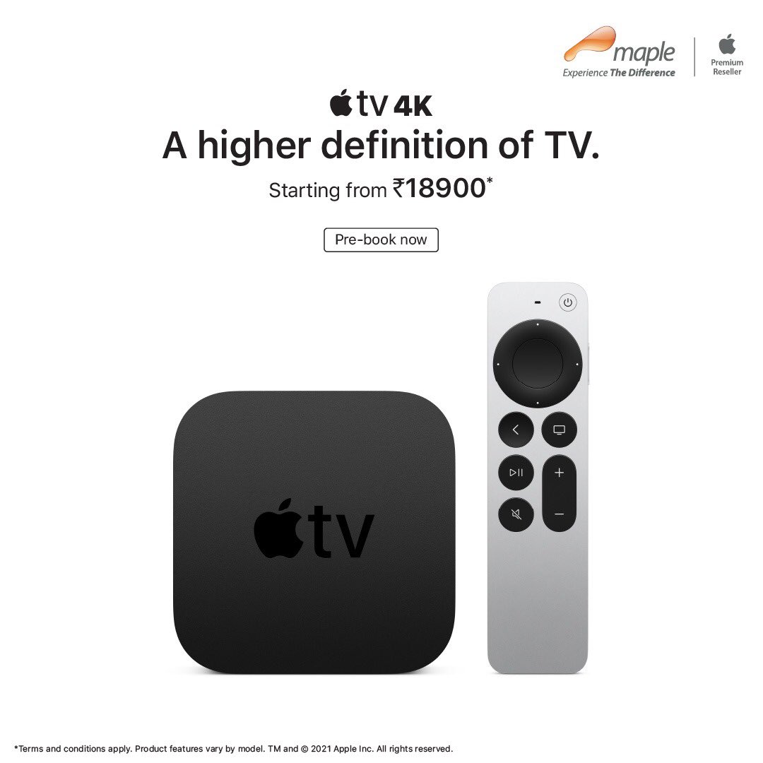 Maplepreowned's tweet photo. Staying in got a lot more better! Enjoy movies and shows in amazing 4K HDR with Apple TV 4K. Pre-book now.
Visit https://t.co/rDCneDCR5a
#MapleAPR #Maple #Apple #AppleTv https://t.co/nOz9z0jMIJ