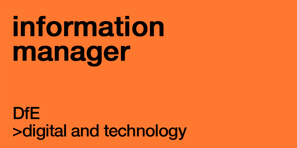 DfE_DigitalTech's tweet photo. We're looking for an Information manager to join our #DigitalandTechnology Community team.
โถ๏ธ Location: London
โถ๏ธ Application deadline: 9 May 2021
Writing in plain English and an understanding of accessibility is important to this role.
https://t.co/SuIVrwwStI https://t.co/SVgAJlEjPO