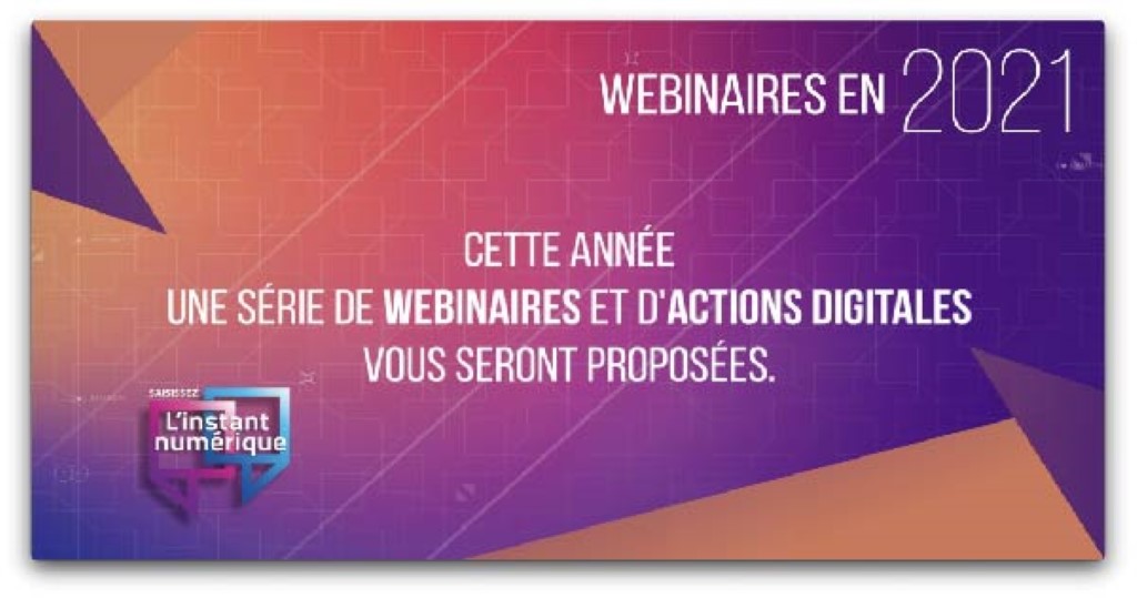 🔵#2021, votre salon L'instant numérique s'adapte au contexte COVID.
Tout au long de l'année des #webinaires et #actions digitales.
Prochaine webconférence 
🗓️vendredi 07/05
🕚11h - 12h
Booster son e-commerce - partage d'expériences
Inscription : linstant-numerique.com