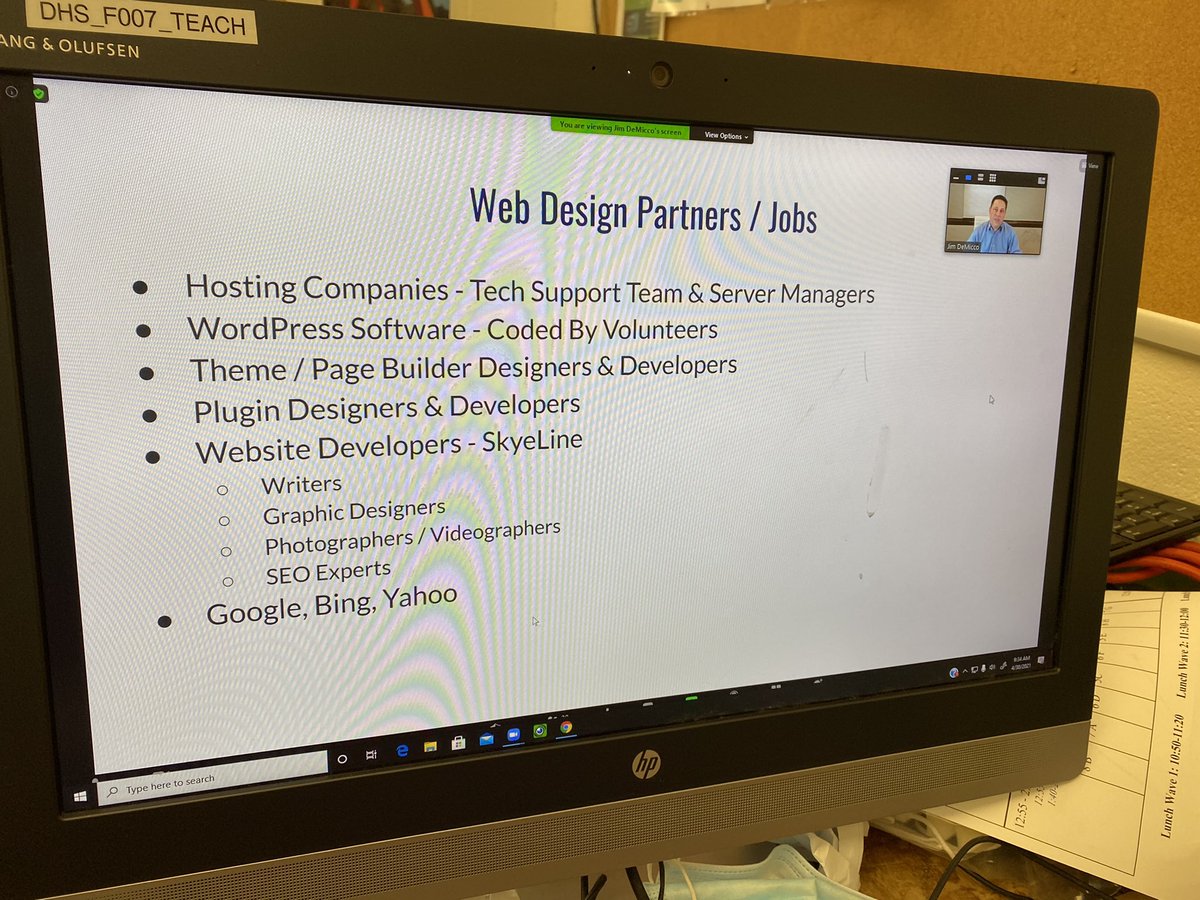 GJDCT's tweet photo. Thanks @jhdemicco for coming and talking to @techedteachAO Web Design class. It’s always beneficial for Ss when they can make a real world connection to what they are doing in class. #gratitude #webdesign #stem #technology @DarienHSCT https://t.co/eUCJl2yMvA