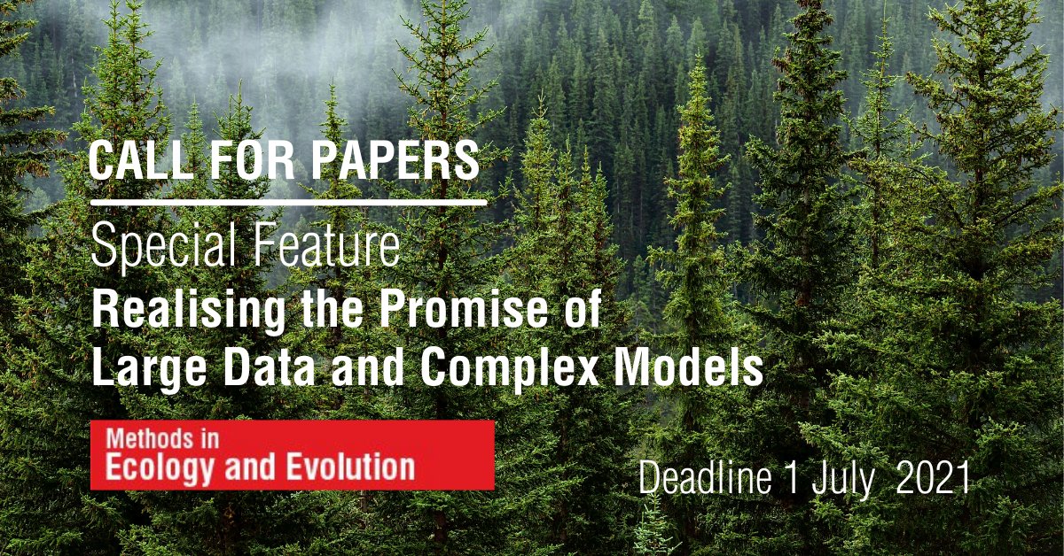 MethodsEcolEvol's tweet image. Call for submissions! We are welcoming submissions for a new special feature on methods for realising the promise of #LargeData and #ComplexModels

Find out more here: bit.ly/3riK4u9