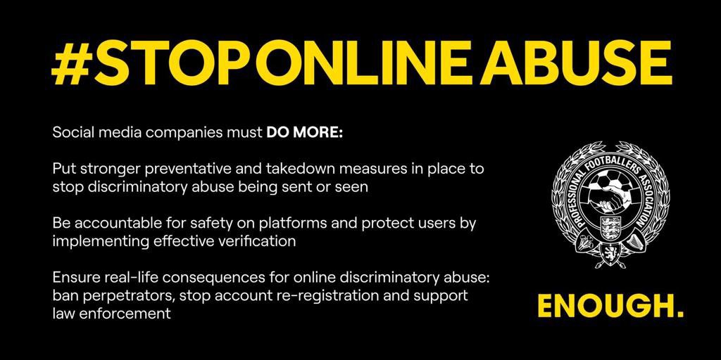 We are switching off our social media channels from 3pm on Friday 30 April, until 23:59pm on Monday 3 May, in response to sustained and ongoing online abuse.

#Enough | #StopOnlineAbuse