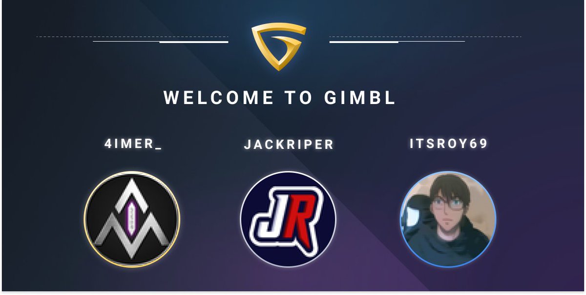 Welcome to Gimbl 
@Its_Roy69 #JackRiper &amp; #4IMER_! 
We're so glad to have you in our family. We're sure your viewers will have great fun predicting &amp; piling Golds.
👉Engage &amp; reward viewers today with Predictions: gimbl.gg