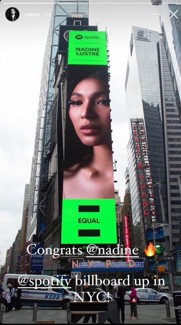Nothing, of what haters will ever say, will invalidate Nadine's NYC billboard presence.Spotify chose her as part their campaign and Spotify chose to highlight it in NYC.It's the universe telling you, she has IT. She made it. And definitely she will make it further! 
