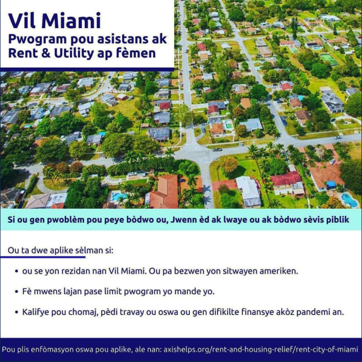 MiamiHomes4All's tweet photo. REMINDER: The City of Miami's Rental/Utility Assistance program closes TODAY (4/30) @ 5PM.
Vist @AxisHelps for more info: https://t.co/k2BGDeF0Fe
#axishelpssouthfl #rentrelief #utilitiesassistance #cityofmiami https://t.co/miDEwrtDW7