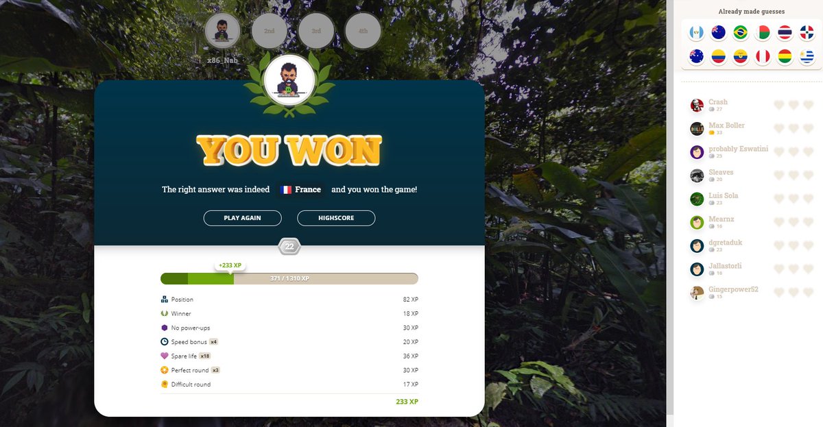 Quand tout le monde est en PLS pour un point en pleine jungle et que toi tu sais que c'est la France 🤣 #GeoGuessr #Guyane