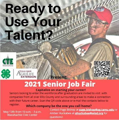 Seniors! If you plan on entering the workforce upon graduation, check out this job fair in Waxahachie! You can register here:  forms.gle/2HPokqrWkteeup…
