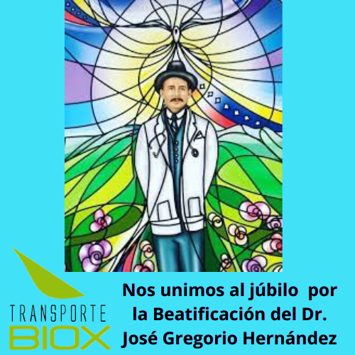 BioxTransporte's tweet photo. Hoy, Transporte Biox, se une al gran júbilo que sentimos todos los venezolanos por la Beatificación del Dr. José Gregorio Hernández. 
#BeatoDelPueblo #BeatificacionJGH #beatificacion https://t.co/bcxA6mU183