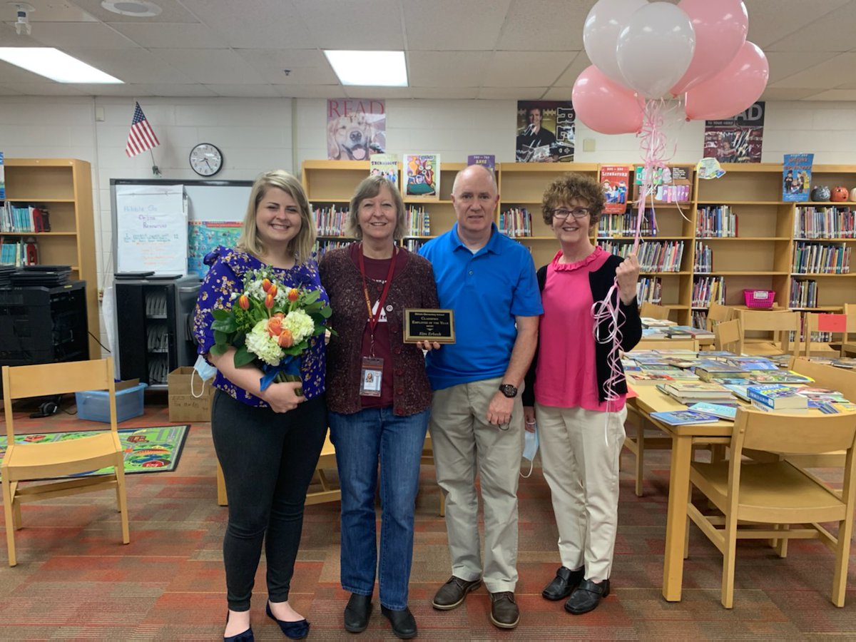 Congratulations to our classified employee of the year, Kim Erbeck! Ms. Erbeck is one of our intervention teachers, and supports our students and school in many ways! Thank-you for all you do Ms. Erbeck!  #TeamElkhorn #AwesomeElks #OneTeamFCS