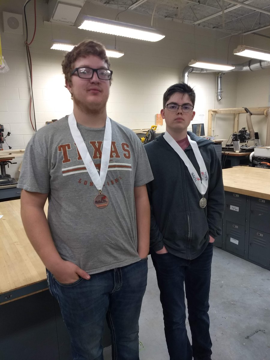 MrSmiths_Shop's tweet image. Congratulations to James Hennessy and Kaleb Bliss for medaling at the SkillsUSA State Leadership Conference! James placed 2nd in Architectural Drafting and Kaleb placed 3rd with his Mousetrap-powered Vehicle.