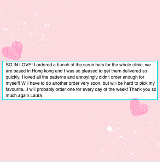 The All Scrubbed Up Club are just the best - you give me all the warm fuzzy feels!

Thank sew much for your kind words Izzy! Glad they made it to Hong Kong ok! 😀

#scrubhat #scrubhats #sustainablevet #greenteamvet #vet #veterinary #vetmed #vetsurgery #vetsurgeon #surgeon