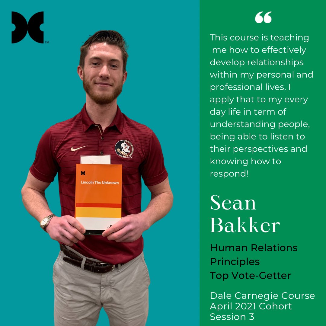 The Dale Carnegie course has been showing individuals like Sean for decades on how to build strong relationships and to be able to influence people! #daledit #dalecarnegie #dalecarnegiecourse