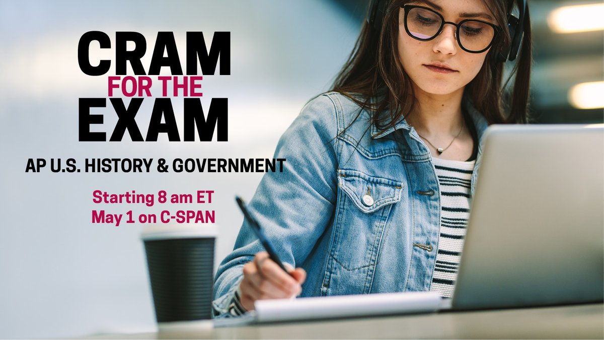 AP U.S. History & Government students: Cram for the Exam with us — LIVE on C-SPAN, starting at 9 am ET Saturday. Teachers @aconneen and @politicoolprep will discuss the U.S. Government & Politics exam, share tips and take your questions. bit.ly/3e89QNL