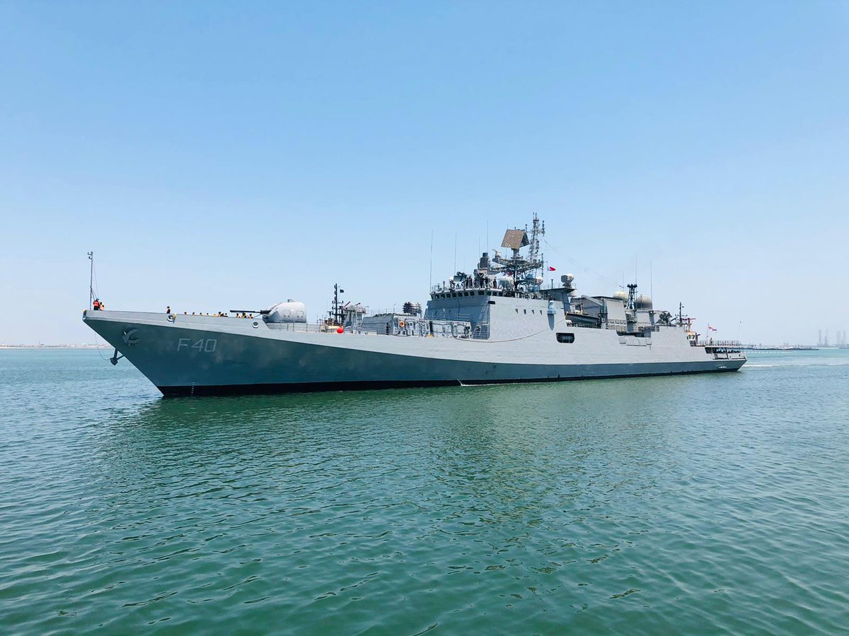 airnewsalerts's tweet photo. Indian Navy launches Op #SamudraSetu-II for Shipment of Oxygen-filled Containers to India

INS Kolkata &amp; INS Talwar have entered port of Manama, Bahrain for embarking &amp; transporting 40MT of liquid oxygen to Mumbai

INS Jalashwa is enroute to Bangkok &amp; INS Airavat to Singapore https://t.co/QgIwA7Hfu3