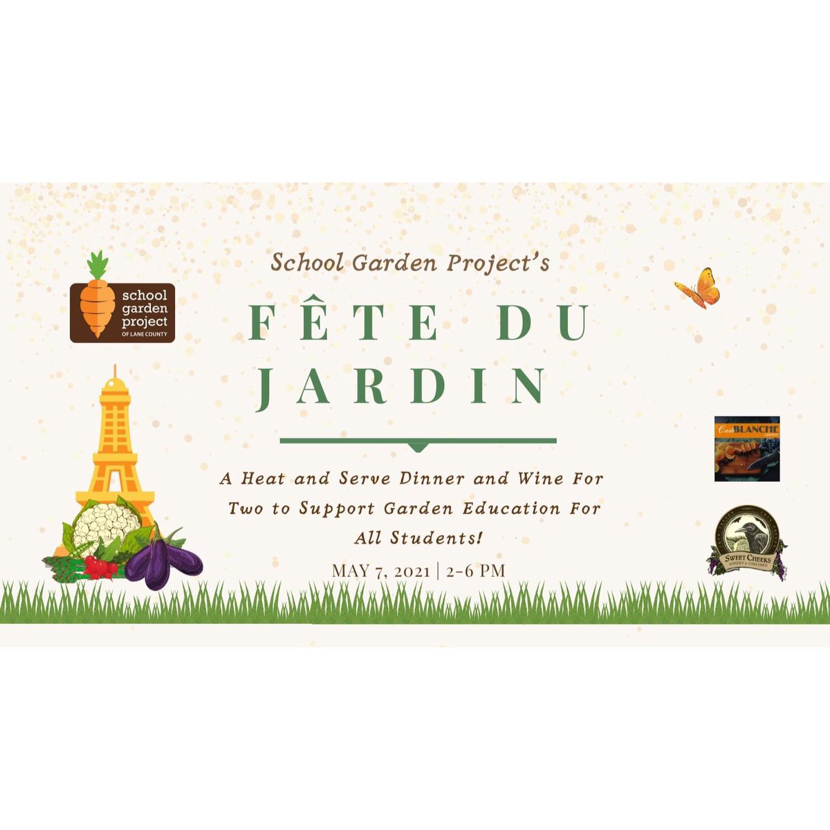 Last chance to reserve your dinner to benefit school garden education!  Sales end at noon today.  Reserve yours here:  bit.ly/SGPJardin21