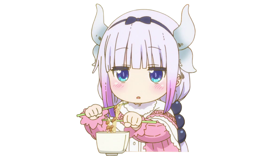 アニメ素材bot 小林さんちのメイドラゴン 13話 納豆を食べるカンナカムイ 素材 T Co 5en7jv0fmr Twitter