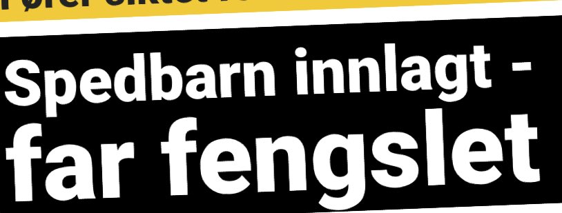 Alternativt: spedbarn innlagt - foreldre fengslet

Hvorfor trekker dere kun frem faren <a href="/db_nyheter/">Dagbladet</a> ? Begge foreldrene er fengslet, ikke bare faren. Snakk om å bygge om fordommer a...