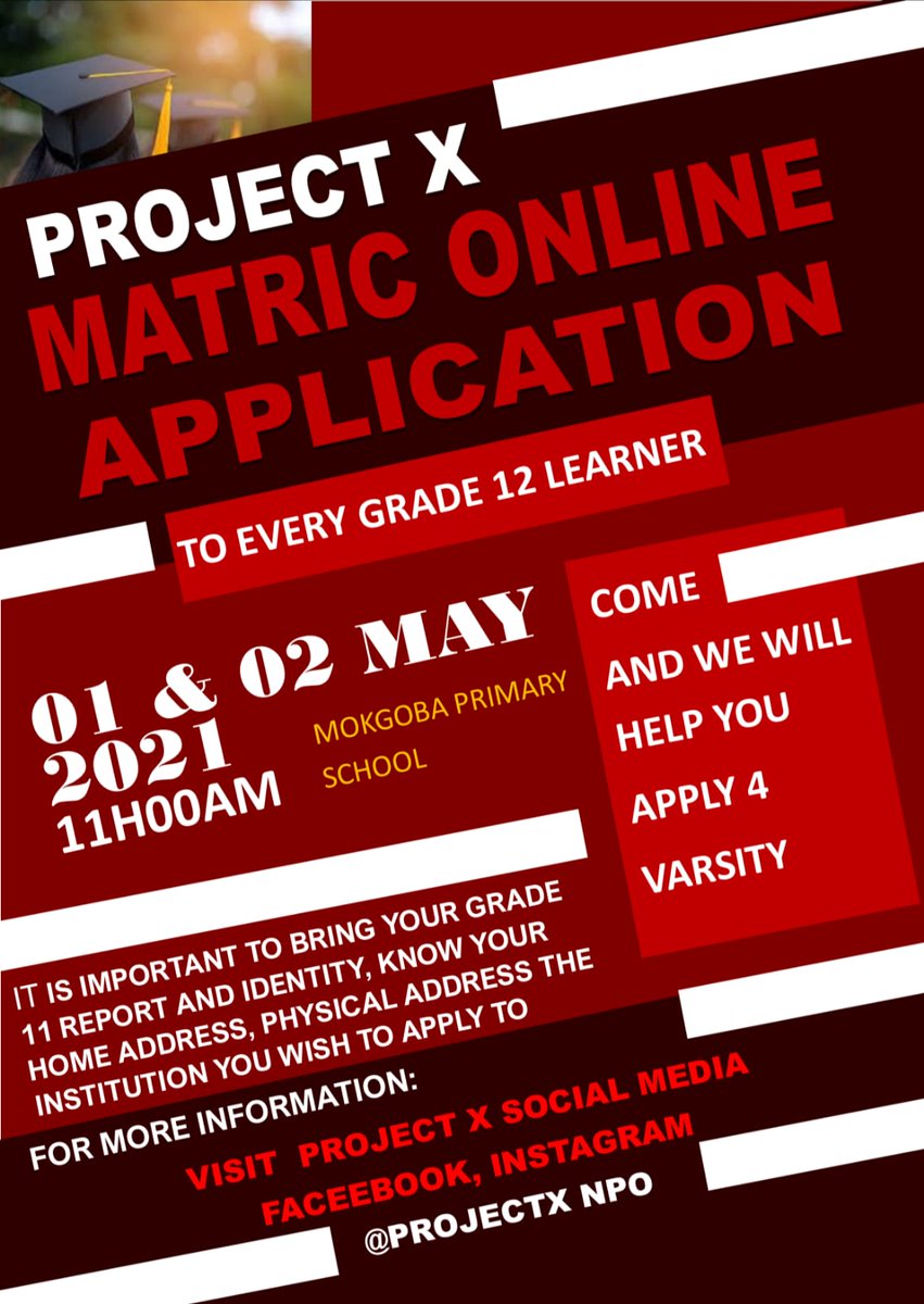 ProjectX_NPO's tweet image. 🚨🚨🚨🚨
That time has arrived!!!!!! Our annual MRP /MOAP has graced our shores
⌚: 01-02/04/2021 11h00
🏡:@Mokgoba Primary School
#mrp2021 #matrix2021 #MRP2021 #MOAP2021
#imagineWhatTheFutureHolds #classof2021
Bigger and better!!