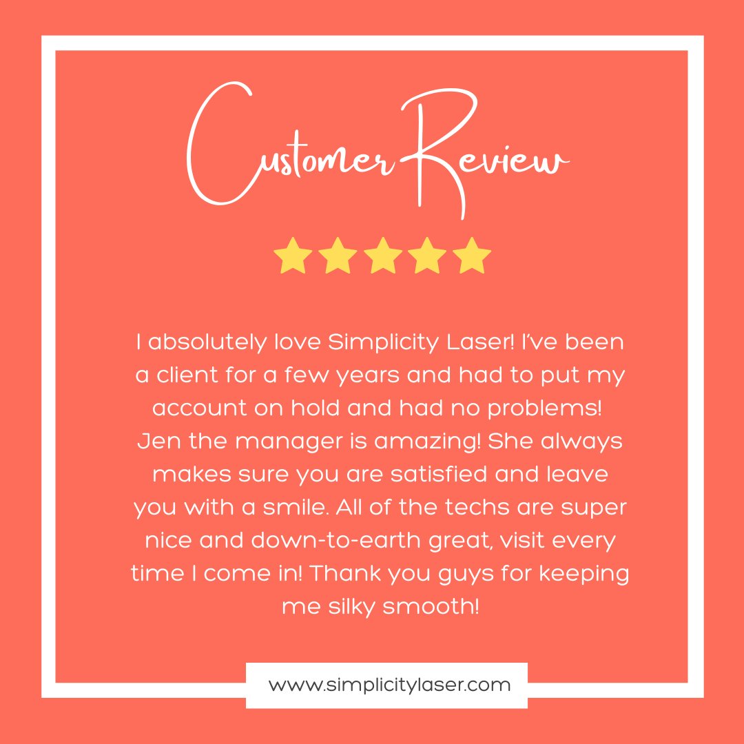 See what our clients are saying about us! At Simplicity Laser, you will get the best treatments all at an affordable price. 

Call 800.559.9138 to set up your membership!

#LaserHairRemoval #SimplicityLaser #TeamNevada