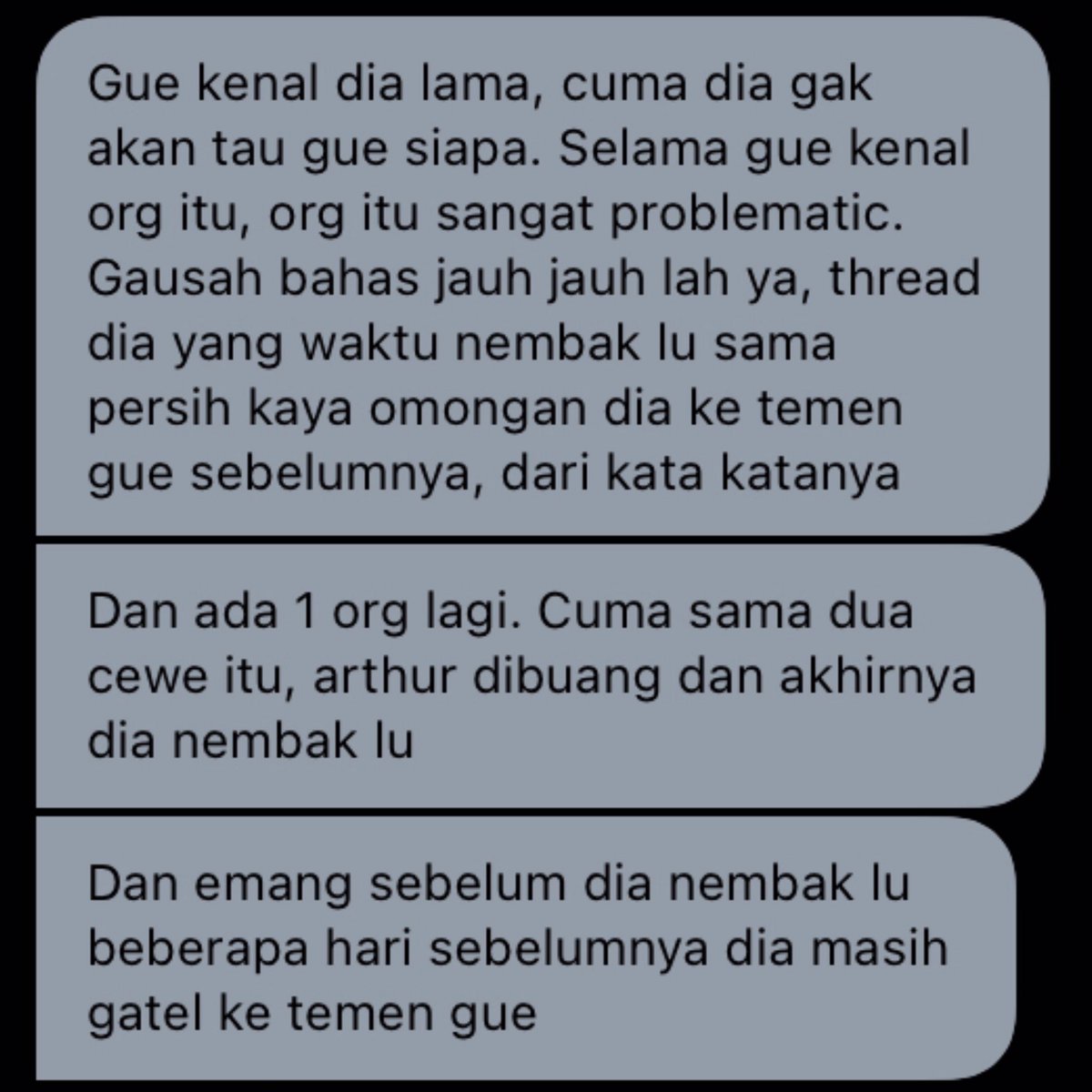 I know clearly that both of you are best in playing the victims and manipulative but can you please stop being this toxic and problematic? Kalau memang nggak bisa berhenti ya silakan dinikmati berdua aja, nggak usah lah tarik orang lain untuk terlibat ke permainan kalian.