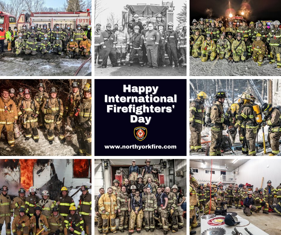 NorthYorkFire's tweet photo. Happy International Firefighters' Day to our fellow brothers and sisters! The #NorthYorkFire Department would also like to thank our community members that support us each and every day.
#IFFD2021 #InternationalFirefightersDay2021 #ThankYou https://t.co/kmqC6iienF