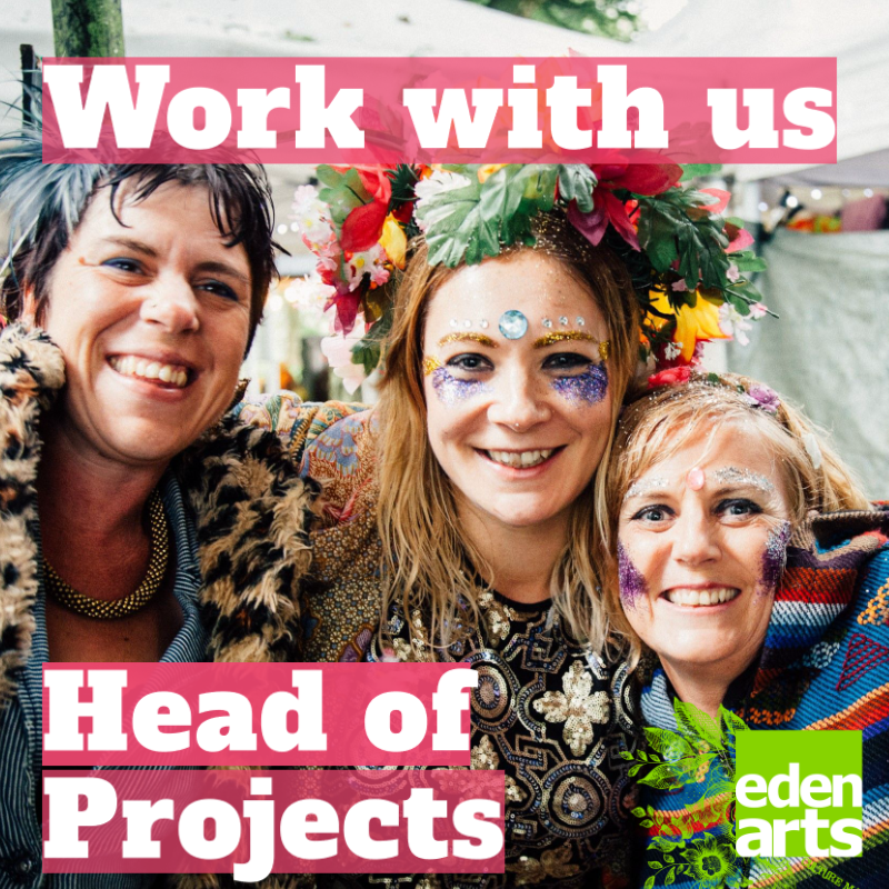 Work with us: We’re seeking an ambitious Head of Projects to lead our exciting programme of festivals &amp; events. Deadline Monday 10th May. Apply here&gt;&gt; bit.ly/3gQzU1n