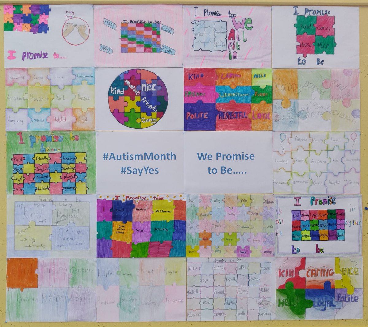 anglesborons's tweet image. Our promise walls for autism awareness month #AutismMonthSayYes @AsIAmIreland