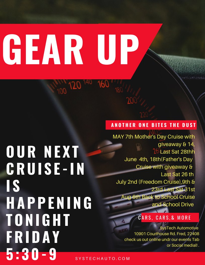 SysTechAutomot1's tweet image. See Everyone Tonight 5:30-9