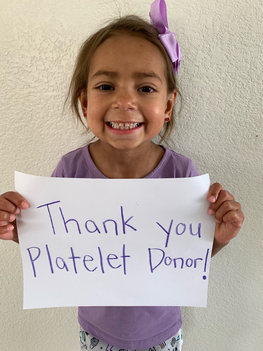 Izzy is a 6 year old pediatric patient in Las Vegas. She has received 36 platelet transfusions, 36 blood transfusions & 2 plasma transfusions. THANK YOU to our donors that save lives of pediatric patients. Visit vitalant.org to become a lifesaving platelet donor today.