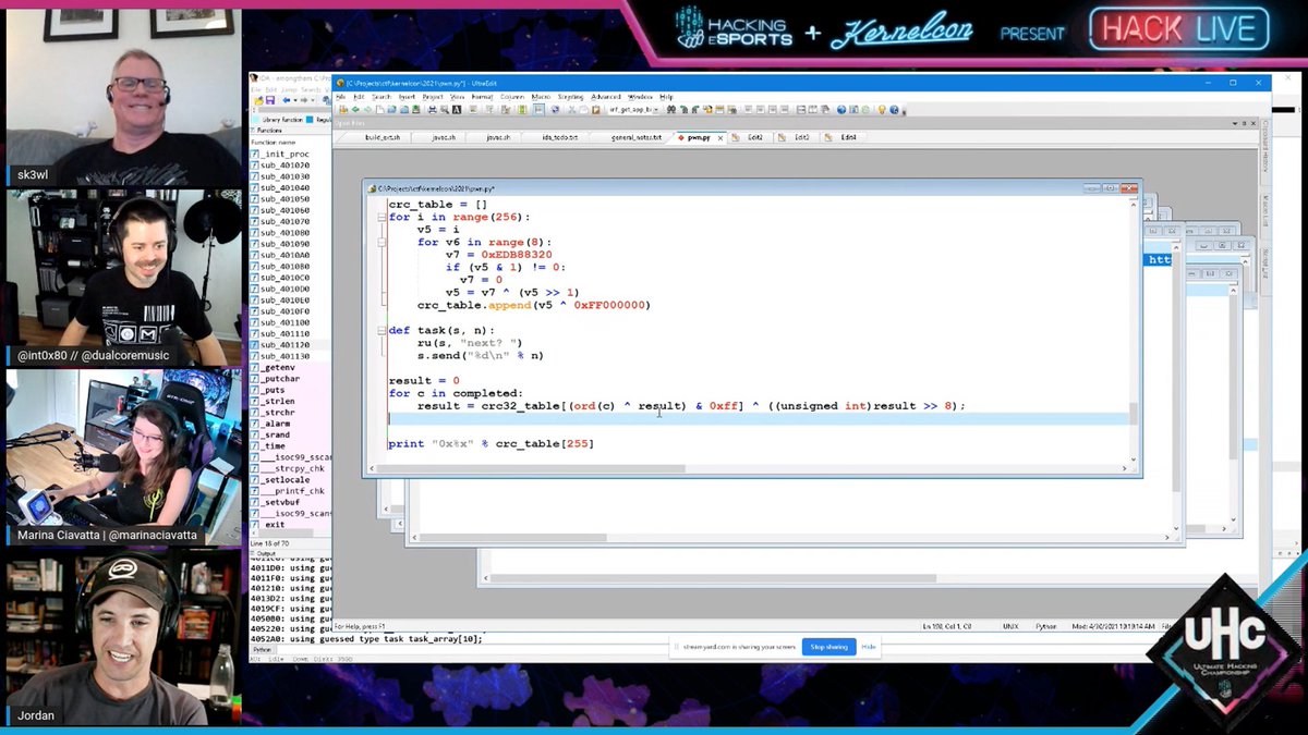_kernelcon_'s tweet image. @psifertex joining the stream to give a hint to @sk3wl!

#HackLive
kernelcon.org