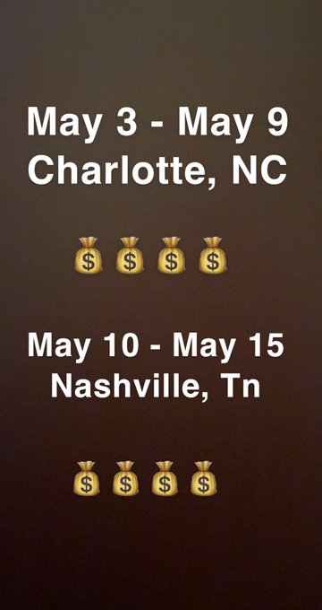 Upcoming tour dates !! https://t.co/TDLuxpyVcT<a href="/tag/bigolive"class="tags"><span>#bigolive</span></a><a href="/tag/make_friends"class="tags"><span>#make_friends</span></a>