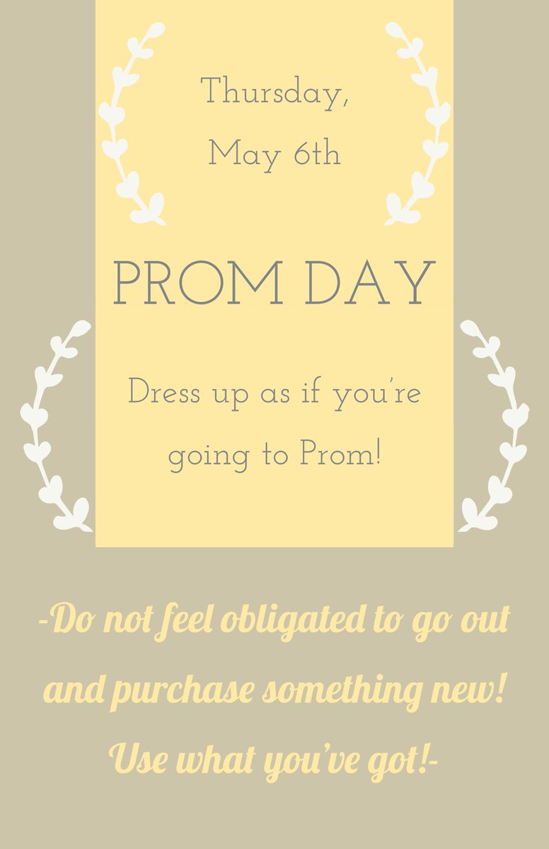 Attention Juniors and Seniors: Get ready for Prom Day ! 💙💛
