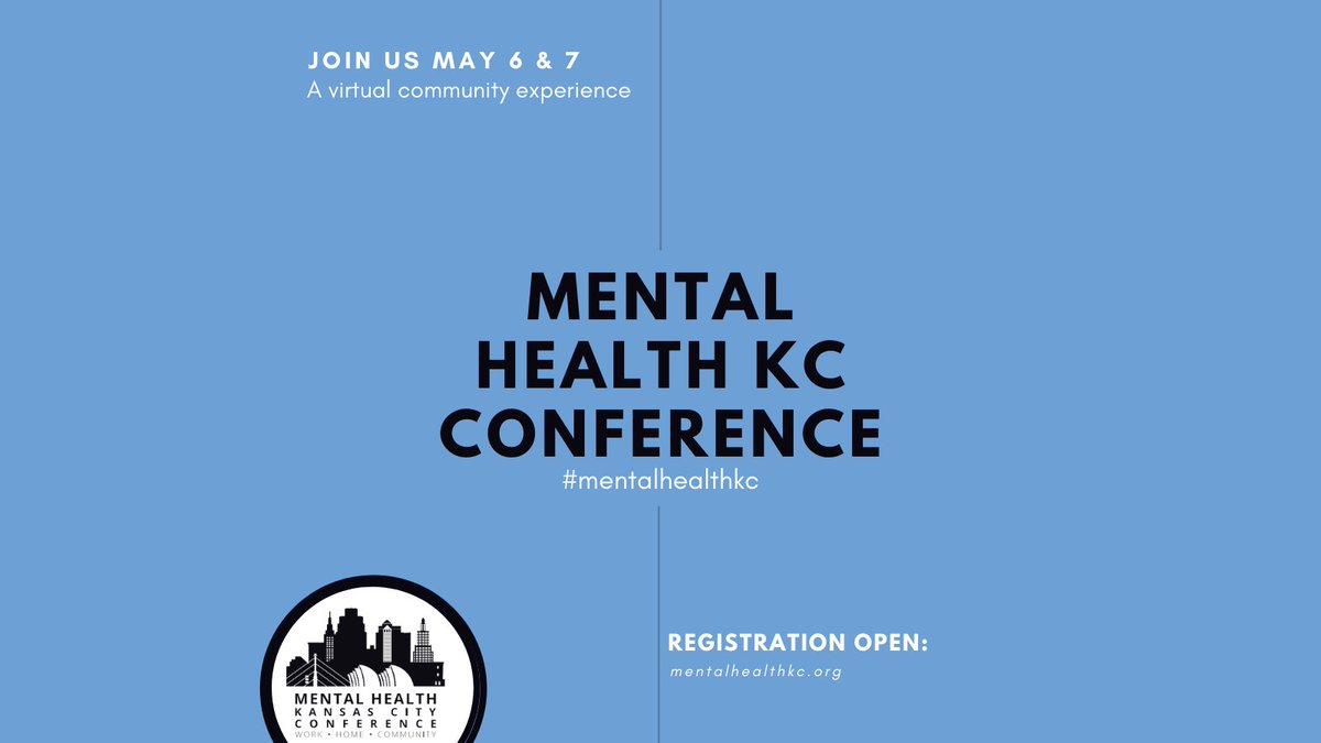 The Mental Health KC Conference is just a couple of days away. There's still time to register. This year's virtual conference includes 2 keynotes and your choice of 34 breakout sessions on a variety of topics. Register: mentalhealthkc.org #mentalhealthkc #mentalhealthmonth