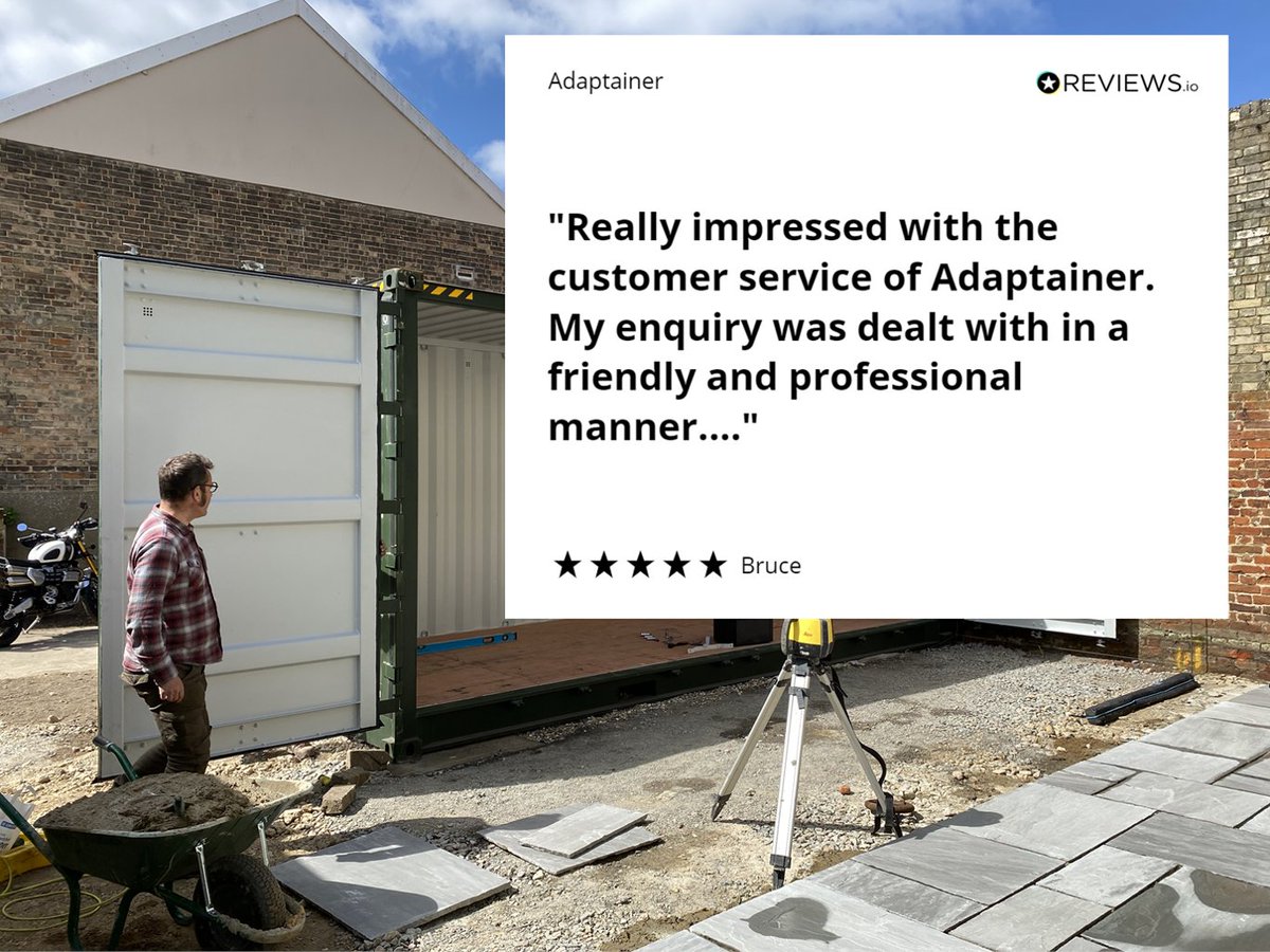 Adaptainer (@adaptainer) on Twitter photo Bruce was really impressed with the customer service at Adaptainer. Why not join Bruce by buying a container from Adaptainer today?
Tel: 03301 220222 / e-mail: enquiries@adaptainer.co.uk Bruce was really impressed with the customer service at Adaptainer. Why not join Bruce by buying a container from Adaptainer today?
Tel: 03301 220222 / e-mail: enquiries@adaptainer.co.uk